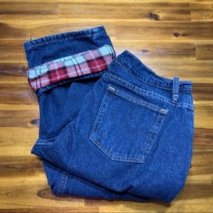 Cabelas Flannel Lined Jeans. 8Long. Very warm!